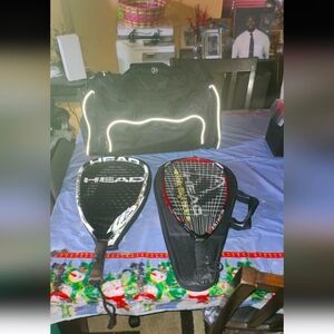 HEAD INTELLIGENCER RAQUETBALL RAQUETS, AND AMICOSON PICKLEBALL PADDLES AND BALLS